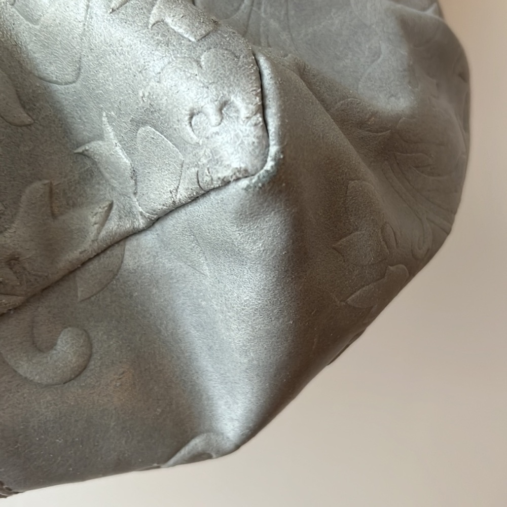 Borse in Pelle Made in Italy embossed leather shoulder / tote bag. - Picture 7 of 16